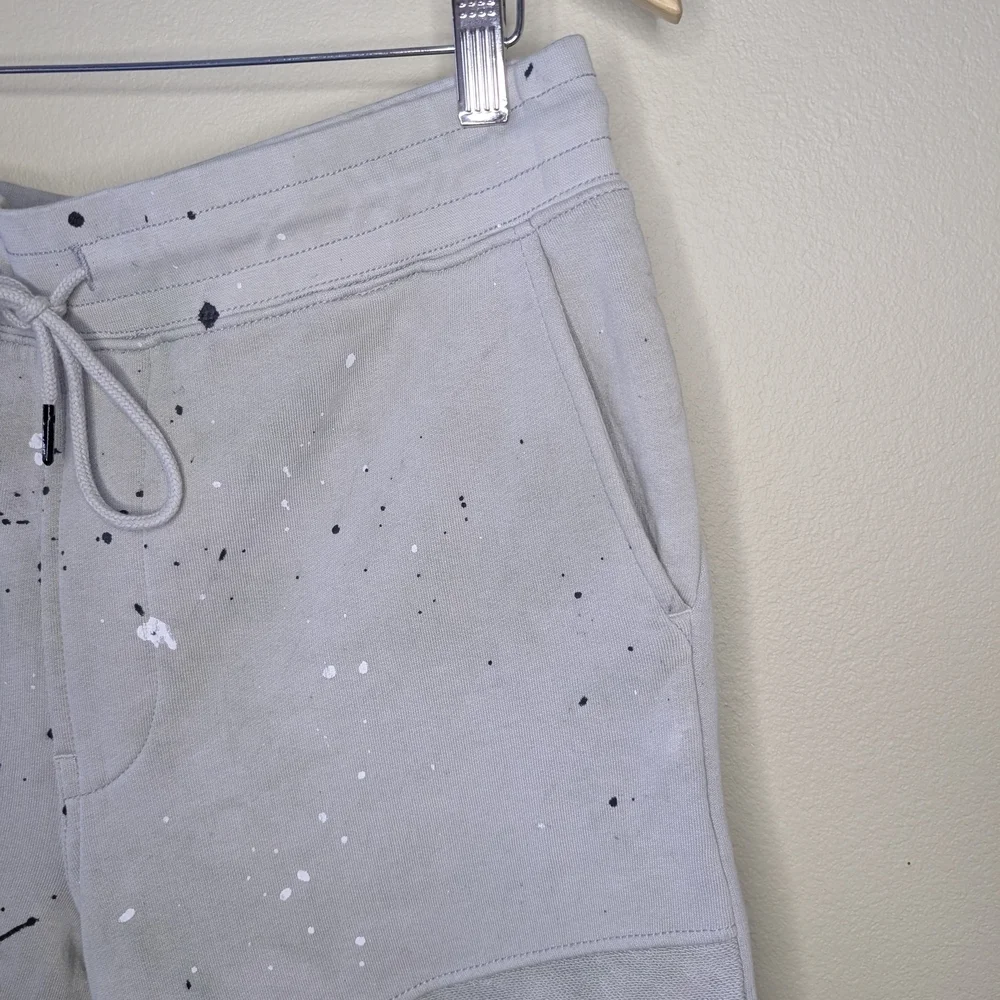 NWT Hudson Los Angeles Gray Sweatpants Artistic Splatter Joggers Size Medium